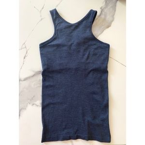 Lululemon High Neck Tank Top Ribbed Built in Bra